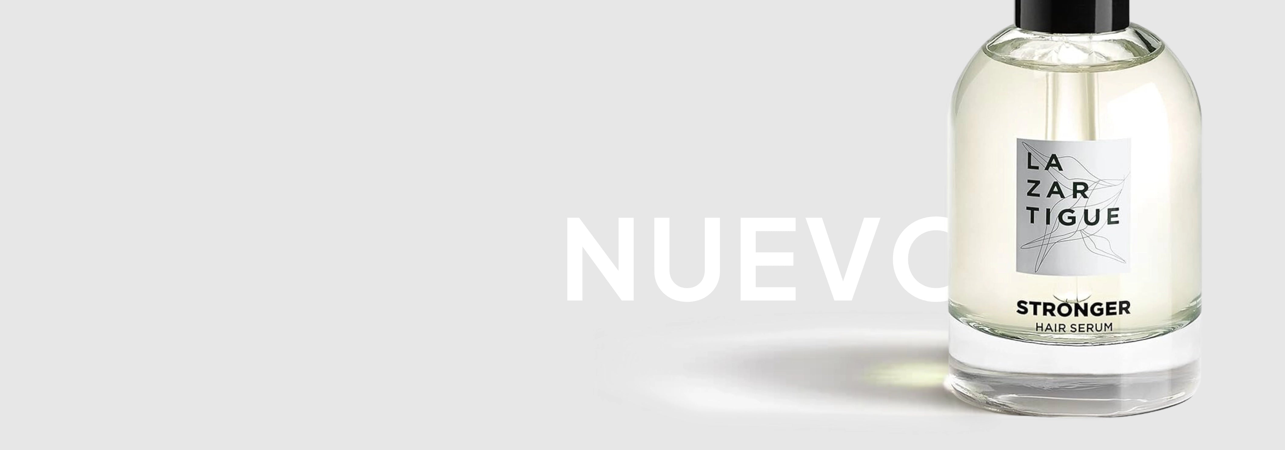 Banner de presentación para el serum cabello LAZARTIGUE STRONGER