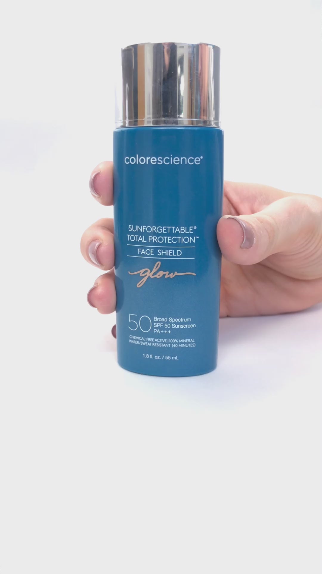 Protector solar líquido mineral Colorescience Sunforgettable Total Protection Face Shield Glow SPF 50